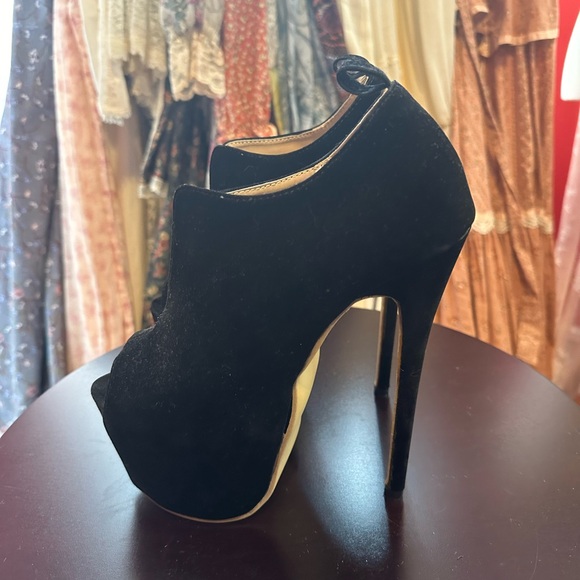 DiJiGirls platform suede open toe booties - Picture 7 of 7